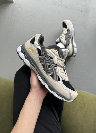 Кросівки asics gel-nyc black/beige1 фото