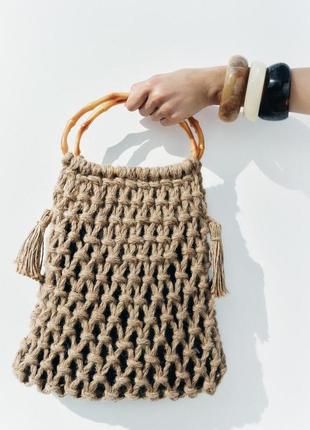 Плетеная джутовая сумка2 фото