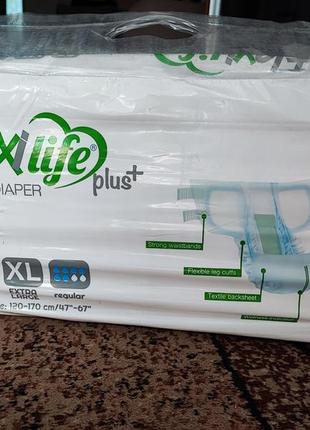 Подгузники для взрослых flexi life plus xl (120-170 см) 30 шт5 фото