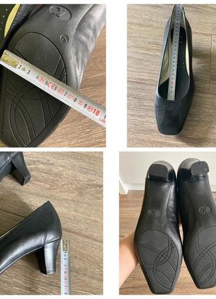 Clarks 5,5/38,5рр 25.5,см устілка нові класичні шкіряні туфлі човники з квадратним носочком на низькому каблуку9 фото
