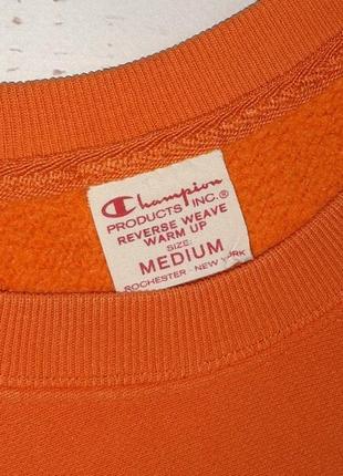 1+1=3 брендовий помаранчевий світшот на флісі светр оверсайз champion, розмір 46 - 487 фото