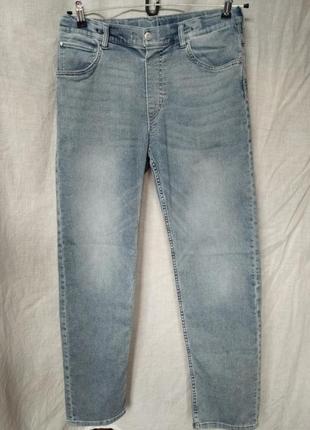 Джинси  котон стретч джогери h&m 50-52 блакитний