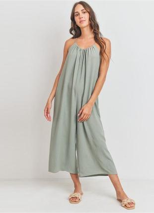 Комбинезон, ромпее, комбез из вискозы, wide leg, свободного кроя