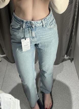 Джинси zara z1975 straight high waist