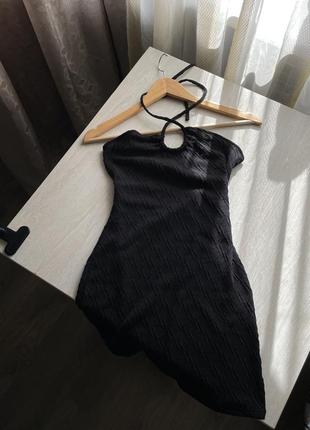 Платье мини черное платье h&m