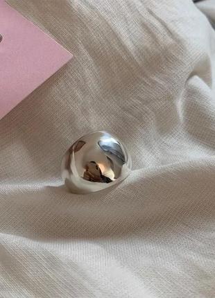 Тренд стильне об'ємне жіноче кільце покриття срібло 925 срібляста каблучка4 фото