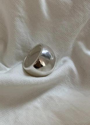 Тренд стильне об'ємне жіноче кільце покриття срібло 925 срібляста каблучка2 фото