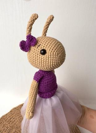 Вязаная игрушка ручная работа мурашка балерина