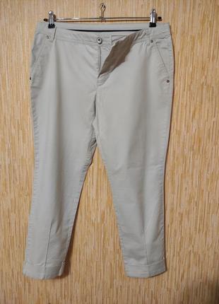 Женские коттоновые джинсы брюки брюки чинос цвета беж на р.50/eur42