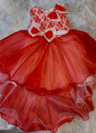 Очень красивое оригильное платье для девочки4 фото