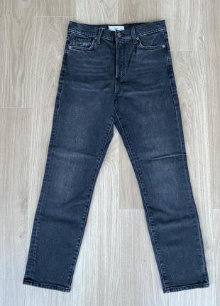 Джинсы мом mom slim mango черные1 фото
