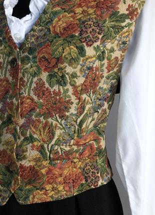 Гобеленовый винтаж ретро гобеленовая рубашка пиджак женский женская топ стиль женские жакет5 фото