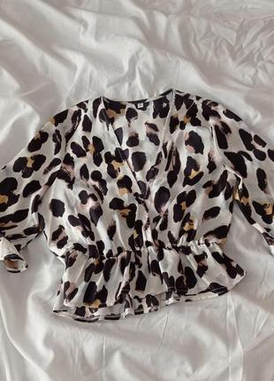 Женская блуза топ леопард
