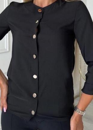 Блузка на пуговицах черный