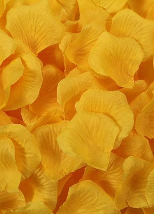 Пелюстки троянд тканинні святкові 200 штук 45 на 45 мм помаранчевий