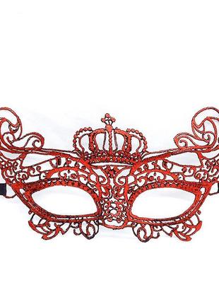 Маскарадная маска праздничная 20 на 10 см красный