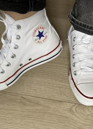 Кеды converse all star, унисекс белые 39р1 фото