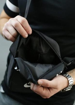 Чоловіча спортивна барсетка nike чорна сумка через плече найк nike7 фото