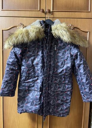 Дитяча зимова термопарка / куртка для хлопчика, графіт-чорний, libellule (baby line)