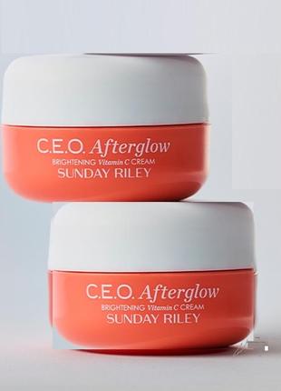 Крем для обличчя sunday riley c.e.o. afterglow brightening vitamin c gel cream, 2* 8гр.