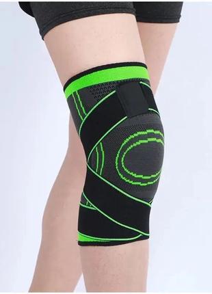 Бандаж колінного суглоба (зелений)3 фото