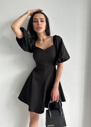 Невероятно нежное платье костюмка черный