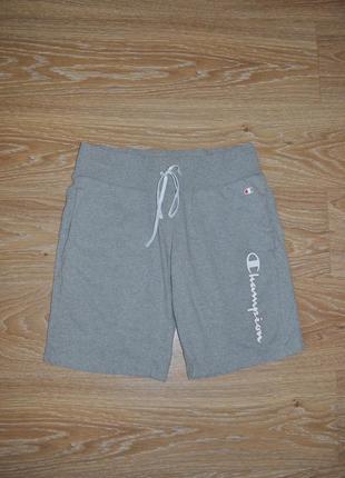 Серые хлопковые спортивные шорты champion