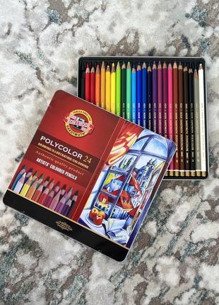 Художественные карандаши koh-i-noor polycolor 24 цвета