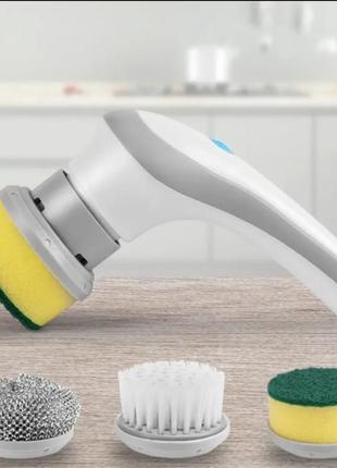 Щітка для миття посуду з насадками акумуляторна electric cleaning brush