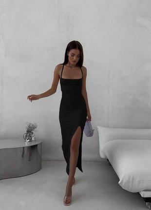 Очень стильное и комфортное невероятно красивое платье черный
