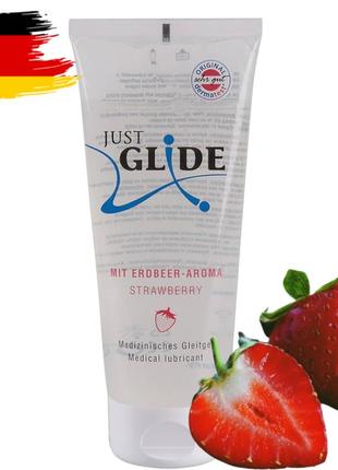 Гель-лубрикант вагінальний just glide "strawberry" полуниця (50 ml), водна основа, німеччина