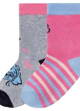 Шкарпетки 2 пари для дівчинки nickelodeon щенячий патруль 363885 23-26 рожевий