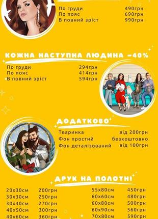 Портрет по фото на полотні/картина на полотні/романтична картина/подарунок до дня святого валентина3 фото