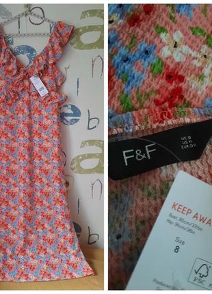 Нове літнє плаття міді f&f h&m в ніжний принт