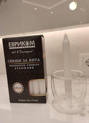 Свечи хозяйственные парафиновые "болгария", набор 18шт 17,5см