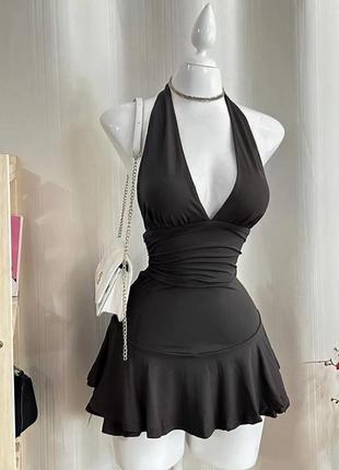 Любимое платье-комбенизон черный