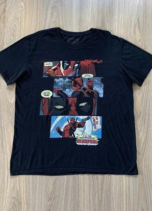 Чоловіча бавовняна футболка з коміксом marvel deadpool