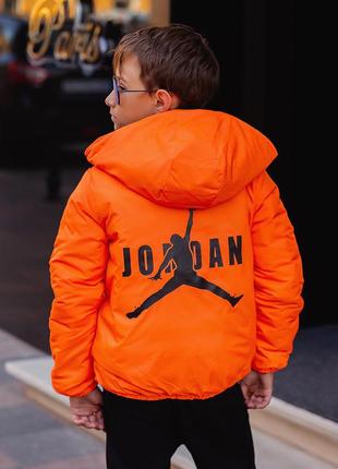Куртка детская двухсторонняя 2206 "джордан" оранж7 фото