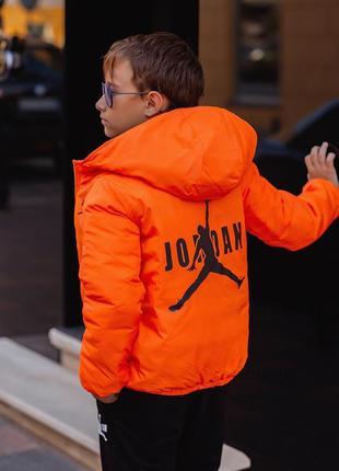 Куртка детская двухсторонняя 2206 "джордан" оранж4 фото