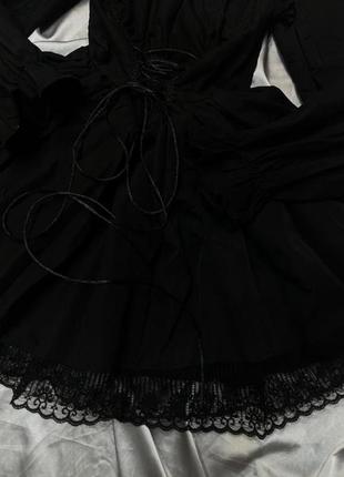 Кукольное платье в стиле lolita готическое корсетное с рукавами аниме2 фото