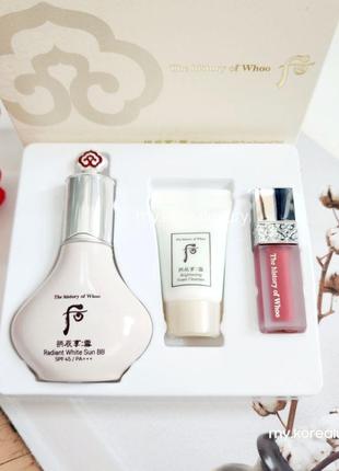 Люксовый набор с вв-кремом the history of whoo gongjinhyang seol radiant white sun bb special set