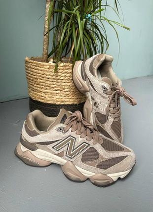 Женские кроссовки new balance 9060 brown/bordo