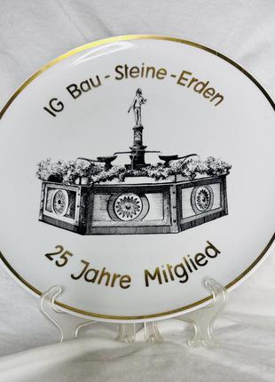 Тарелка настенная, винтаж. германия. фарфор