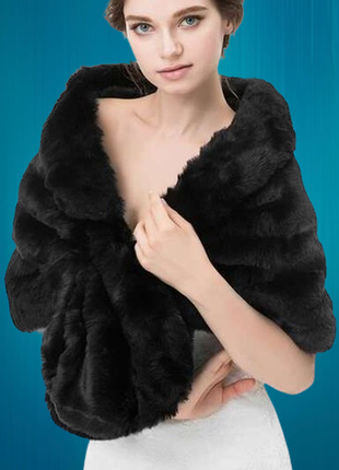 Дизайнерский кейп меховое пальто накидка пончо жилет жилетка с мехом норки меховый болеро болєро1 фото