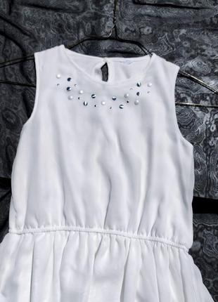 Красивое нежное белое летнее платье4 фото