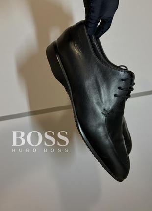 Мужские туфли hugo boss натуральная кожа made in italy полномерный размер 42