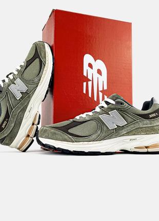 Мужские кроссовки new balance 2002r "khaki/brown"