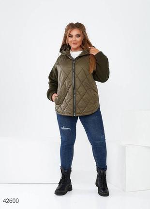 Женская демисезонная куртка больших размеров размер 56-582 фото