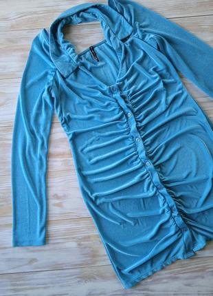 Голубое платье мини размер 48 asyou4 фото