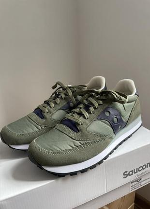 Чоловічі кросівки saucony jazz 81 original замшеві, хакі s2044-653